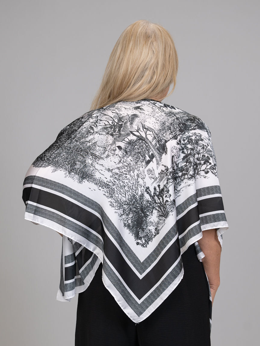 Artful Elegance Silky Poncho Image 4