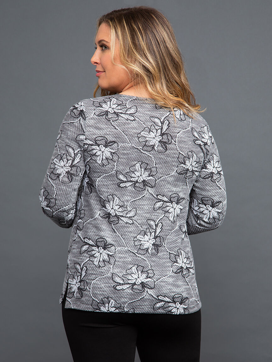 Long Sleeve Hatchi Knit Top Image 4