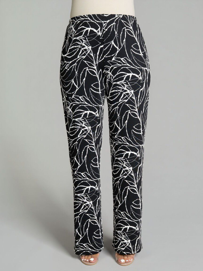 Elastic Waist Straight Leg Pants