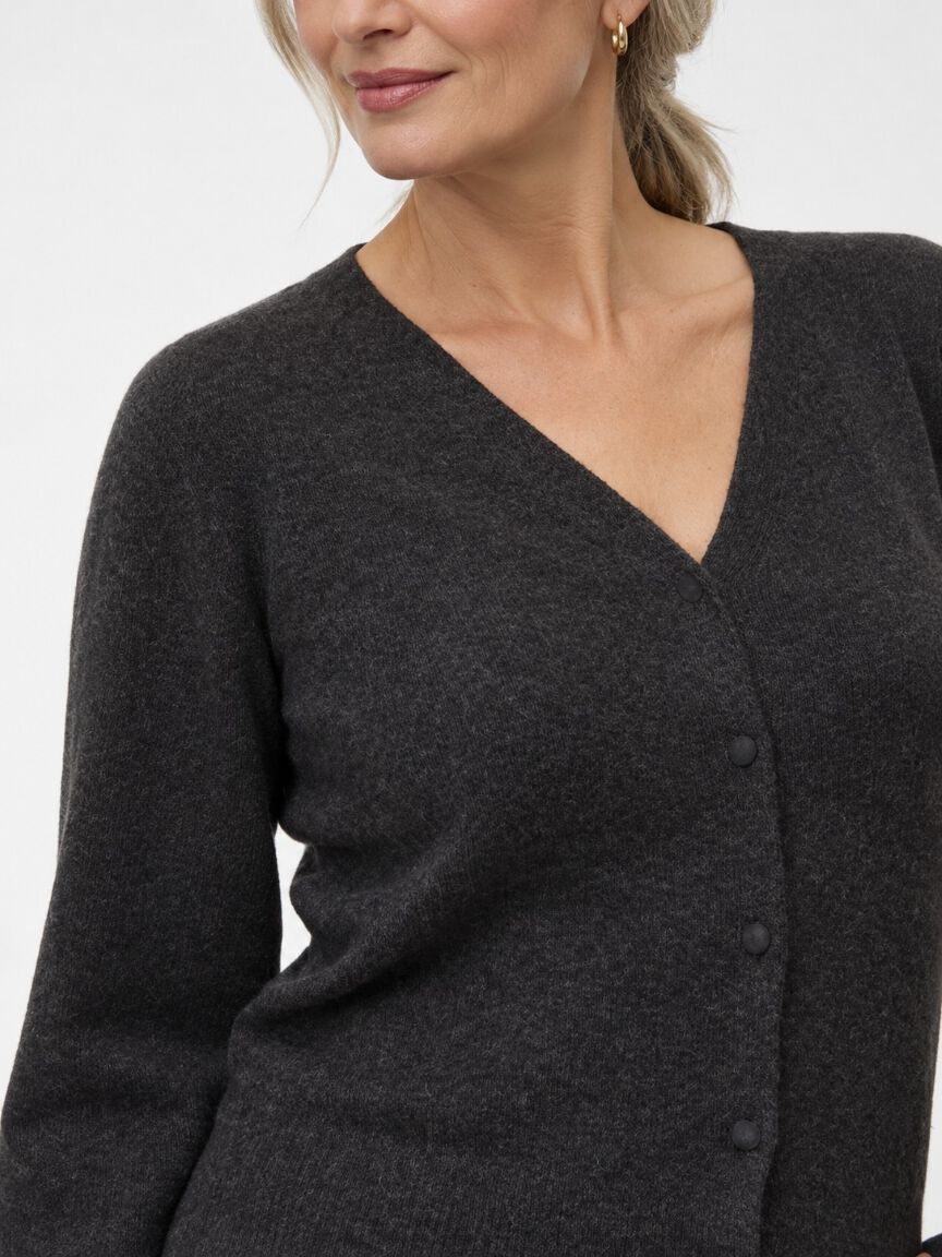 V-Neck Button Front Cardigan