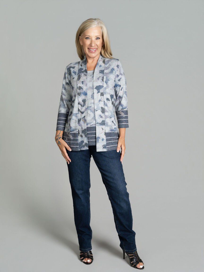3/4 Sleeve Printed Foolers Top