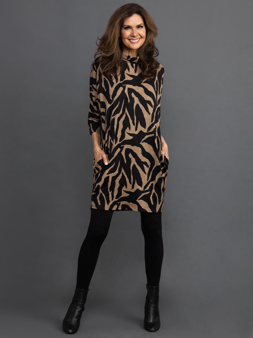 Animal Print Tunic with Pockets Image 4
