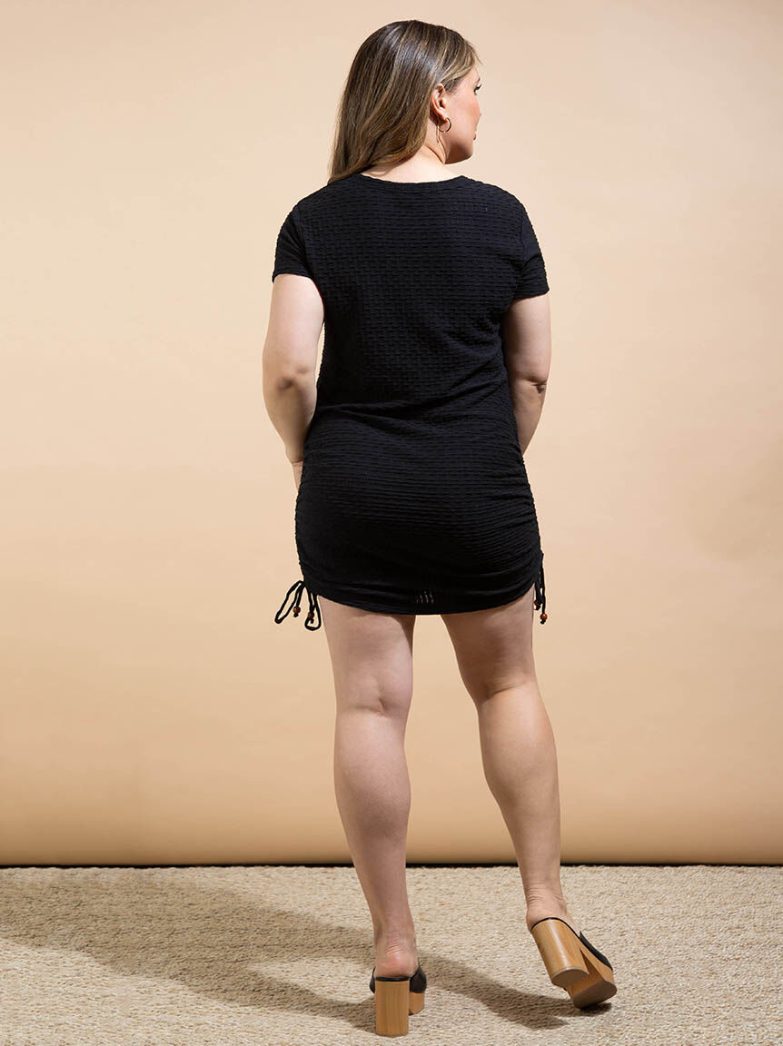 Short Sleeve Swim Coverup Dress Image 3