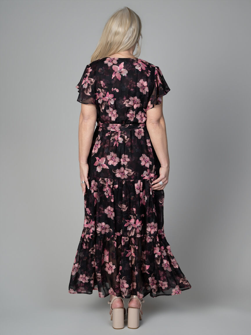 Flowy Short Sleeve Maxi Dress