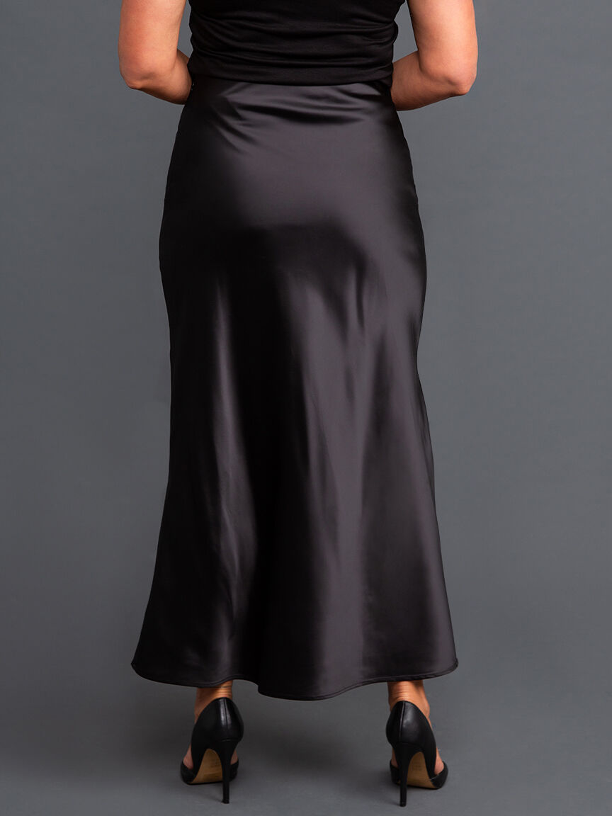Satin Maxi Skirt Image 4
