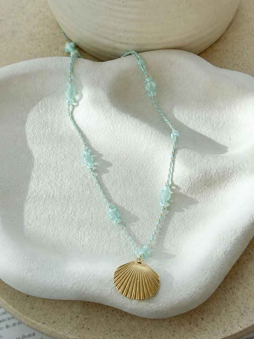 Coastal Charm Cord Necklace with Earrings