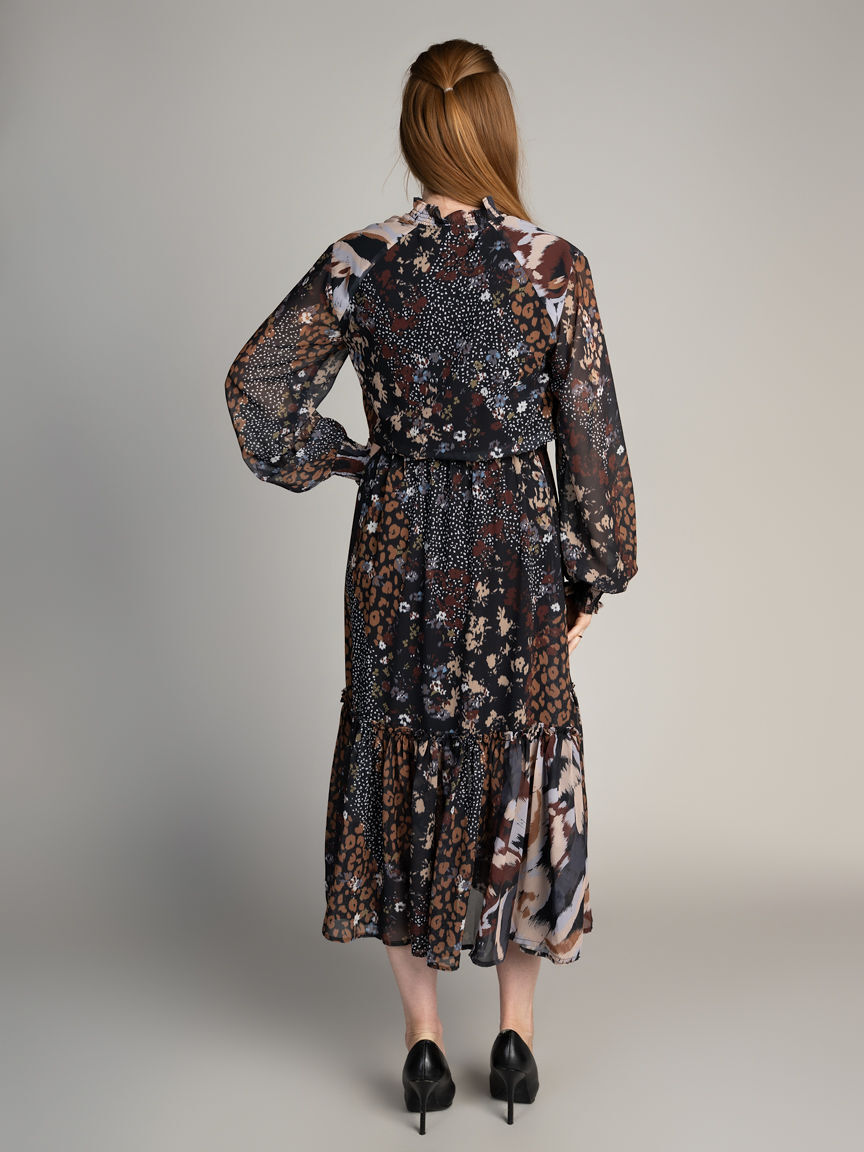 Sheer Sleeve Maxi Dress