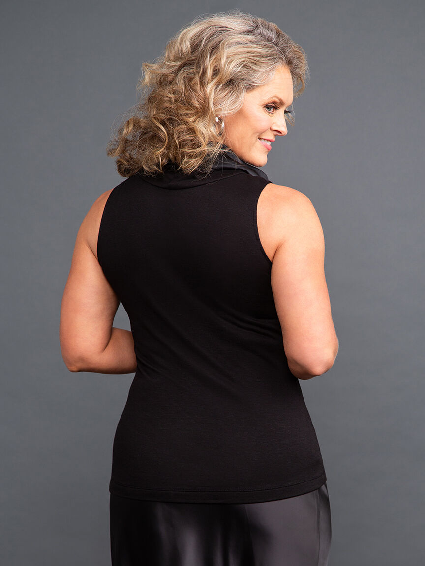 Sleeveless Cowl Neck