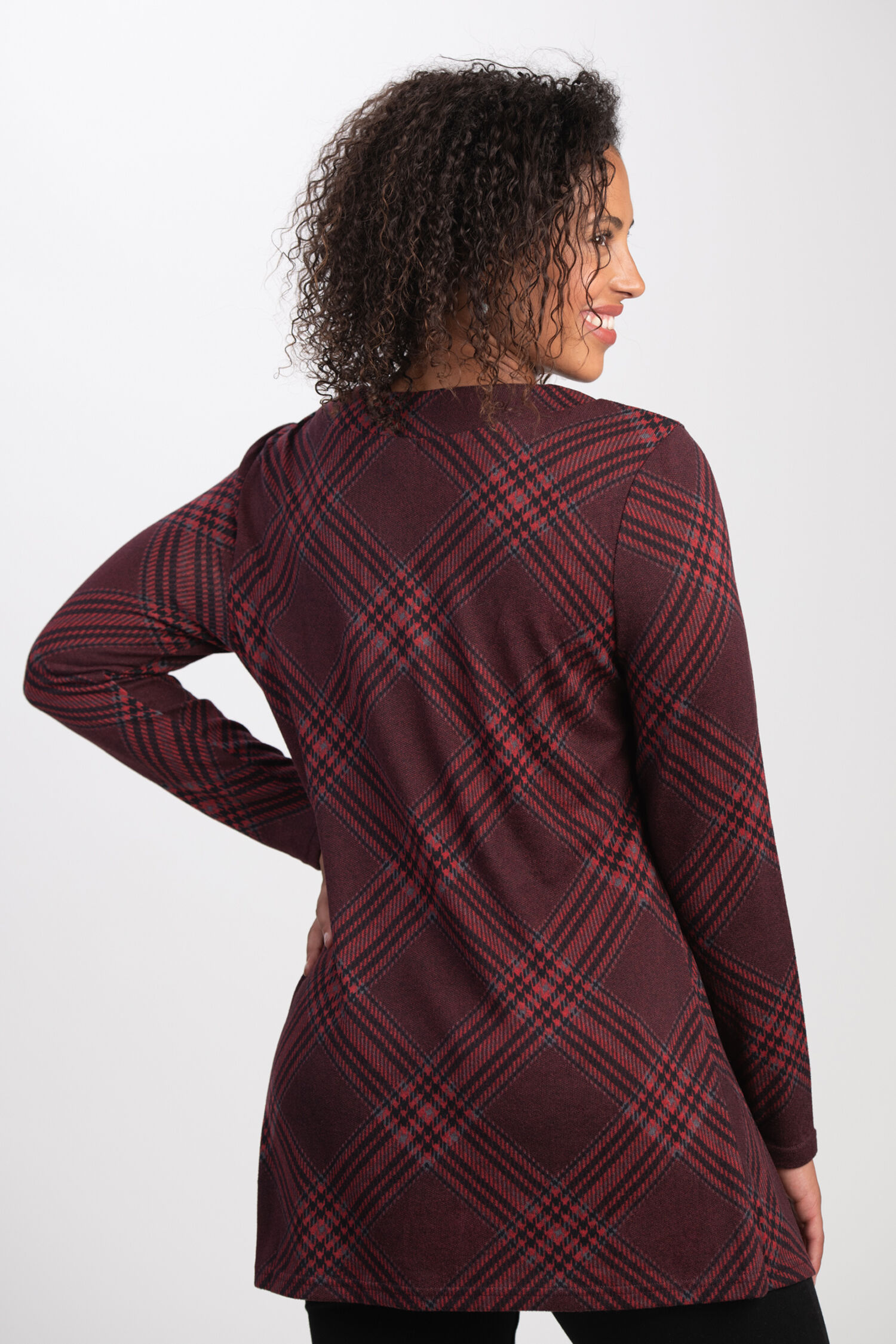 Crossover Plaid Tunic  Image 2