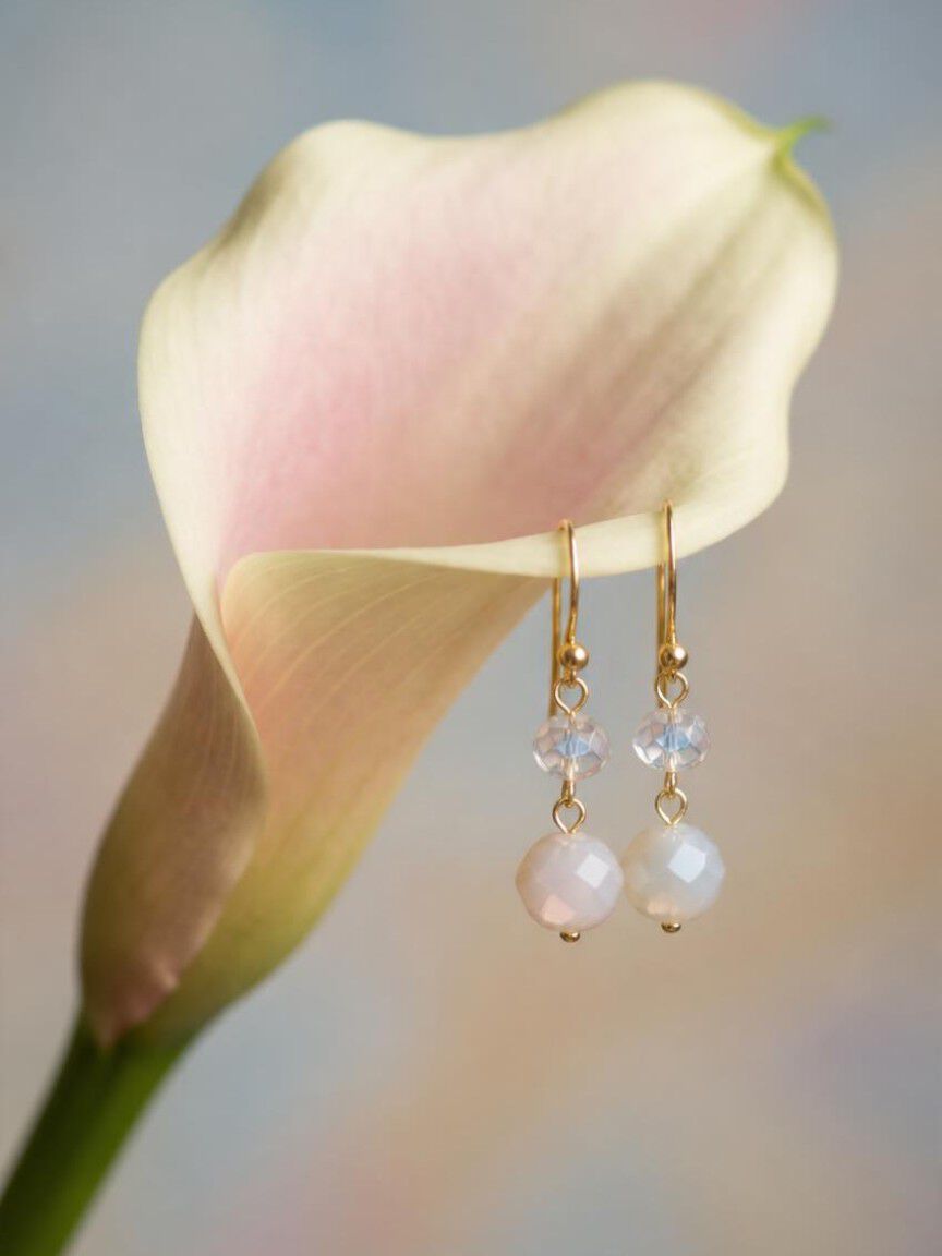 Floral Chain Necklace and Earring Set