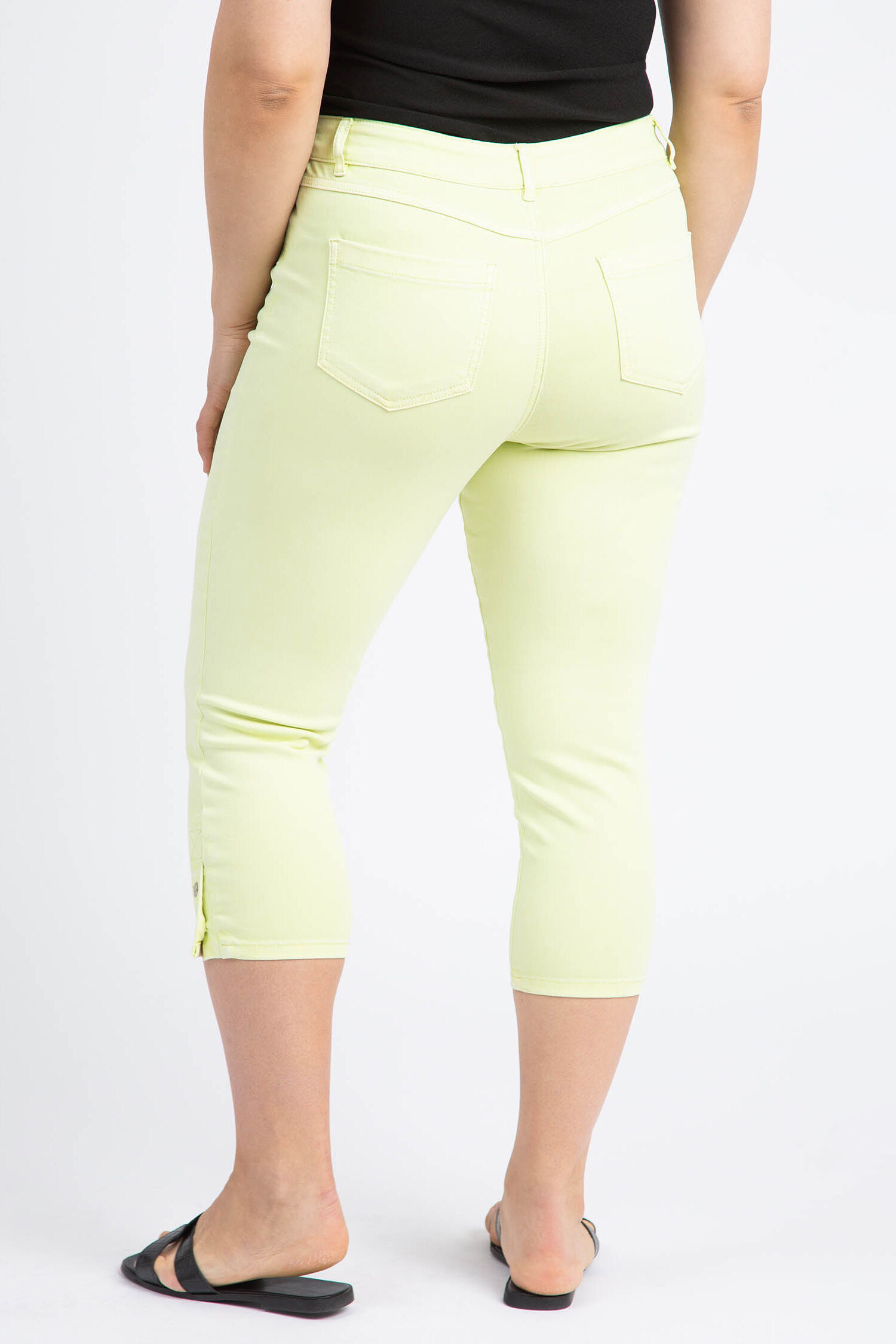 Pull-On Denim Capri Image 3