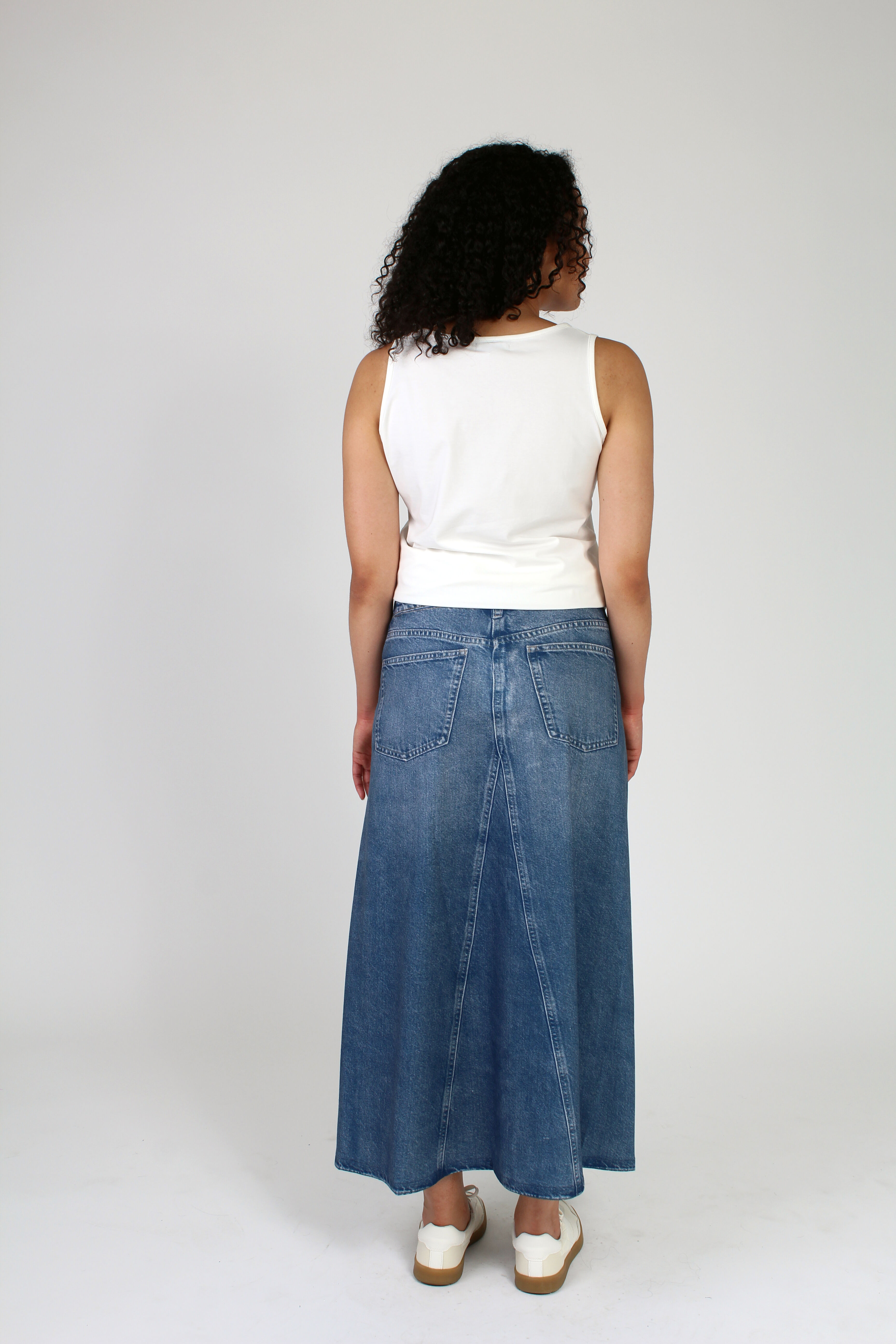 Denim Look Maxi Skirt Image 2