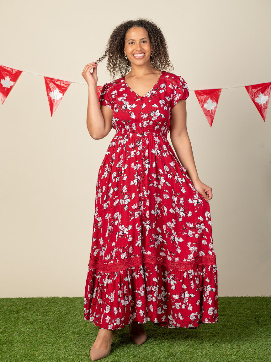 Short Sleeve Maxi Dress  Image 1