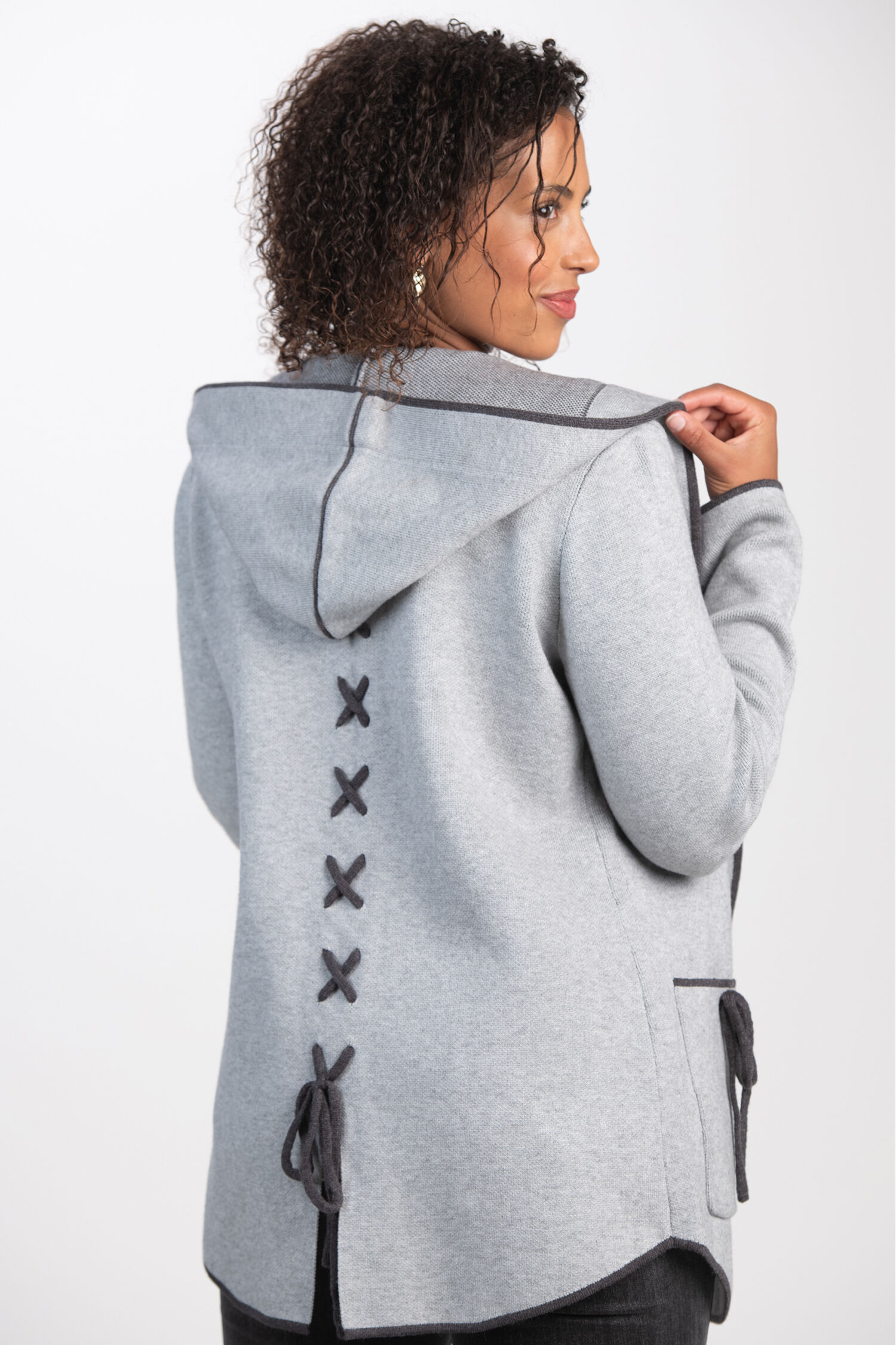 Soft Knit Contrast Trim Jacket Image 2