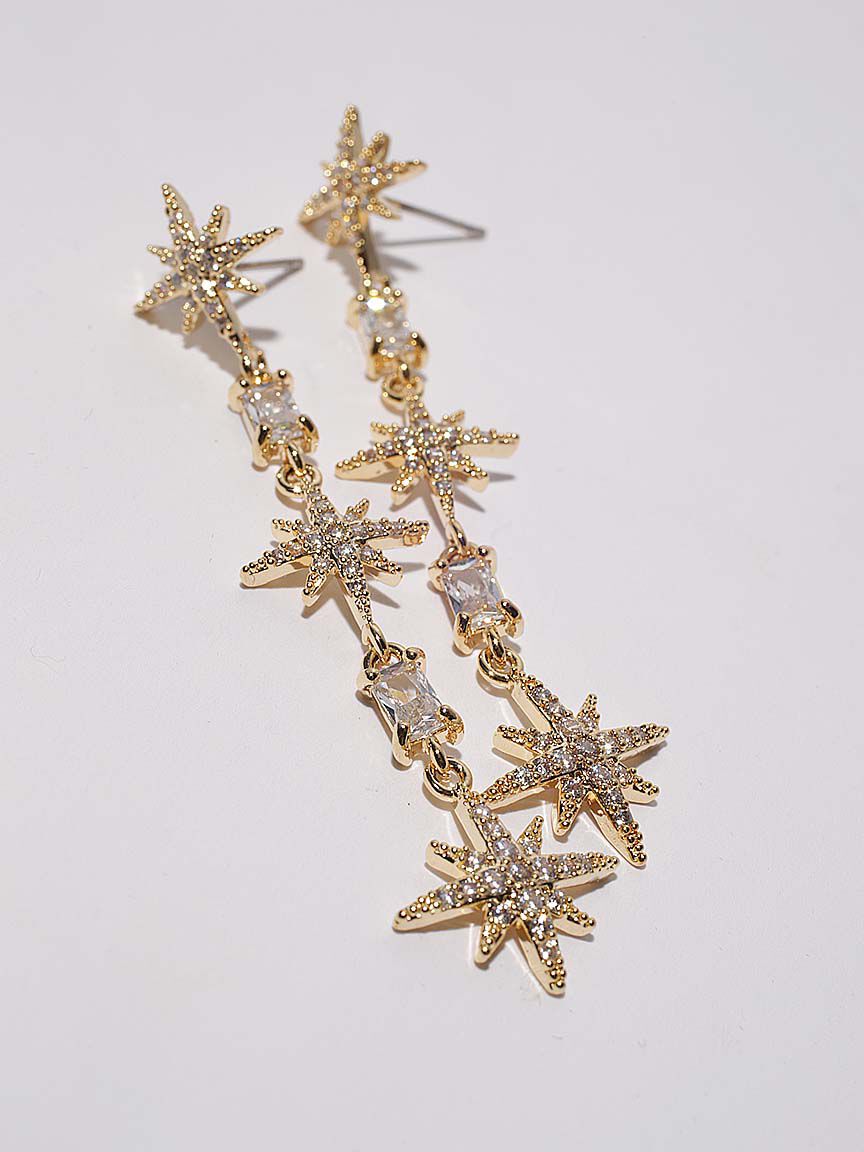 Cascading Stars Stud Earrings Image 2