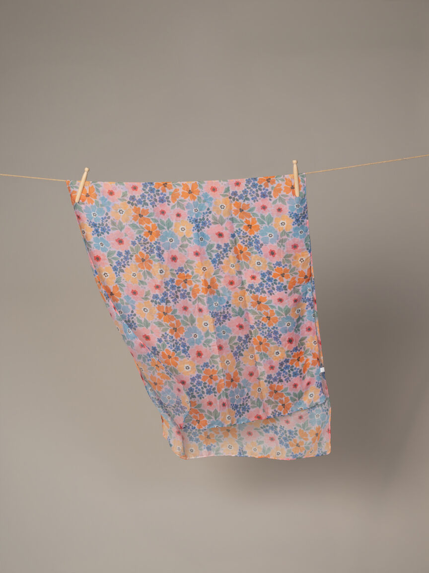 Lightweight Floral Scarf
