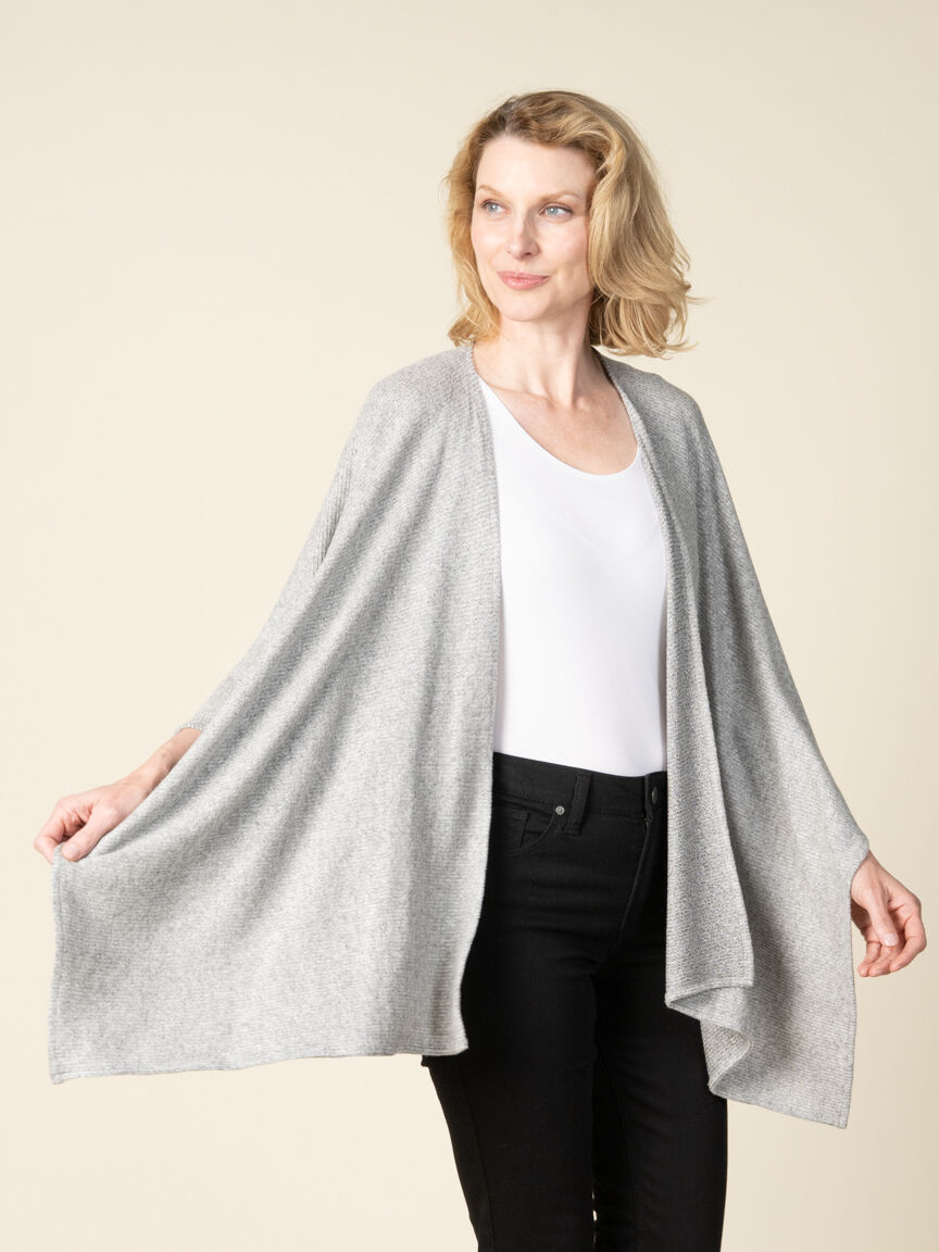 Knitted Cardigan Duster Poncho Image 2