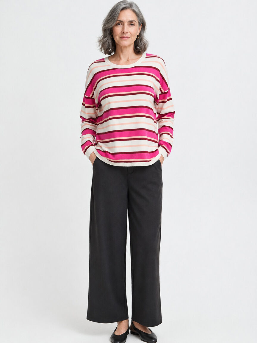 Striped Long Sleeve Crewneck Shirt