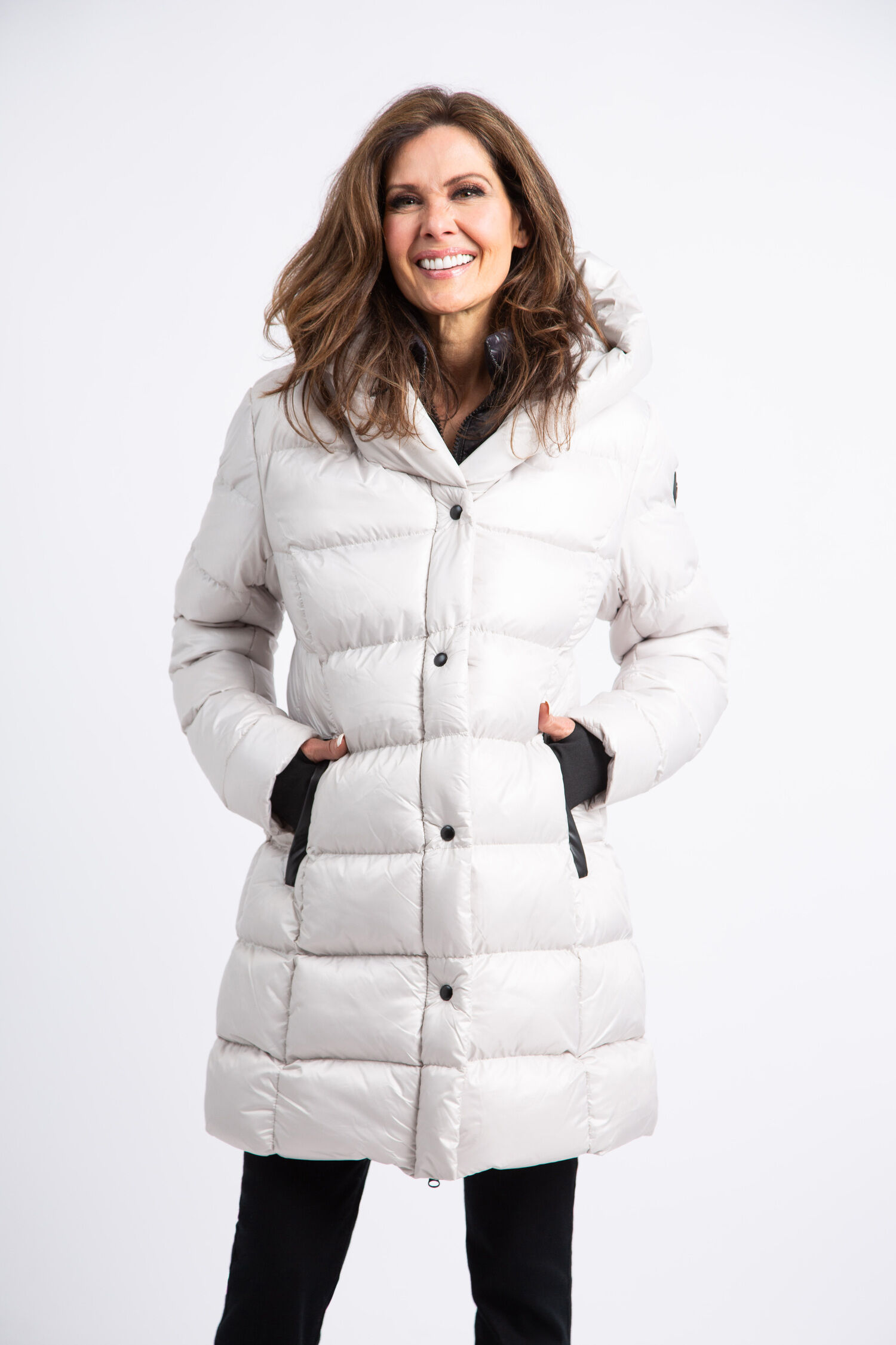 Two Tone Insulated Winter Coat Image 1