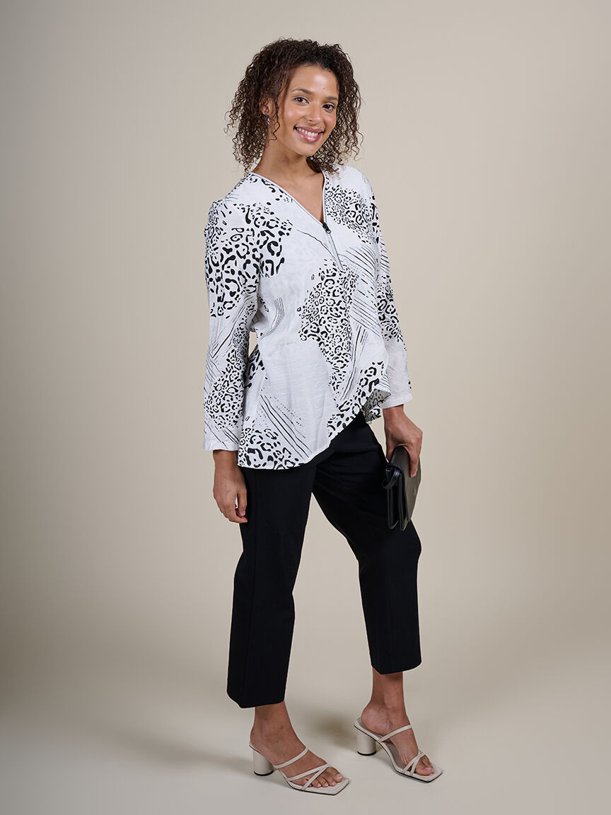 Long Sleeve Asymmetrical Hem Tunic  Image 3