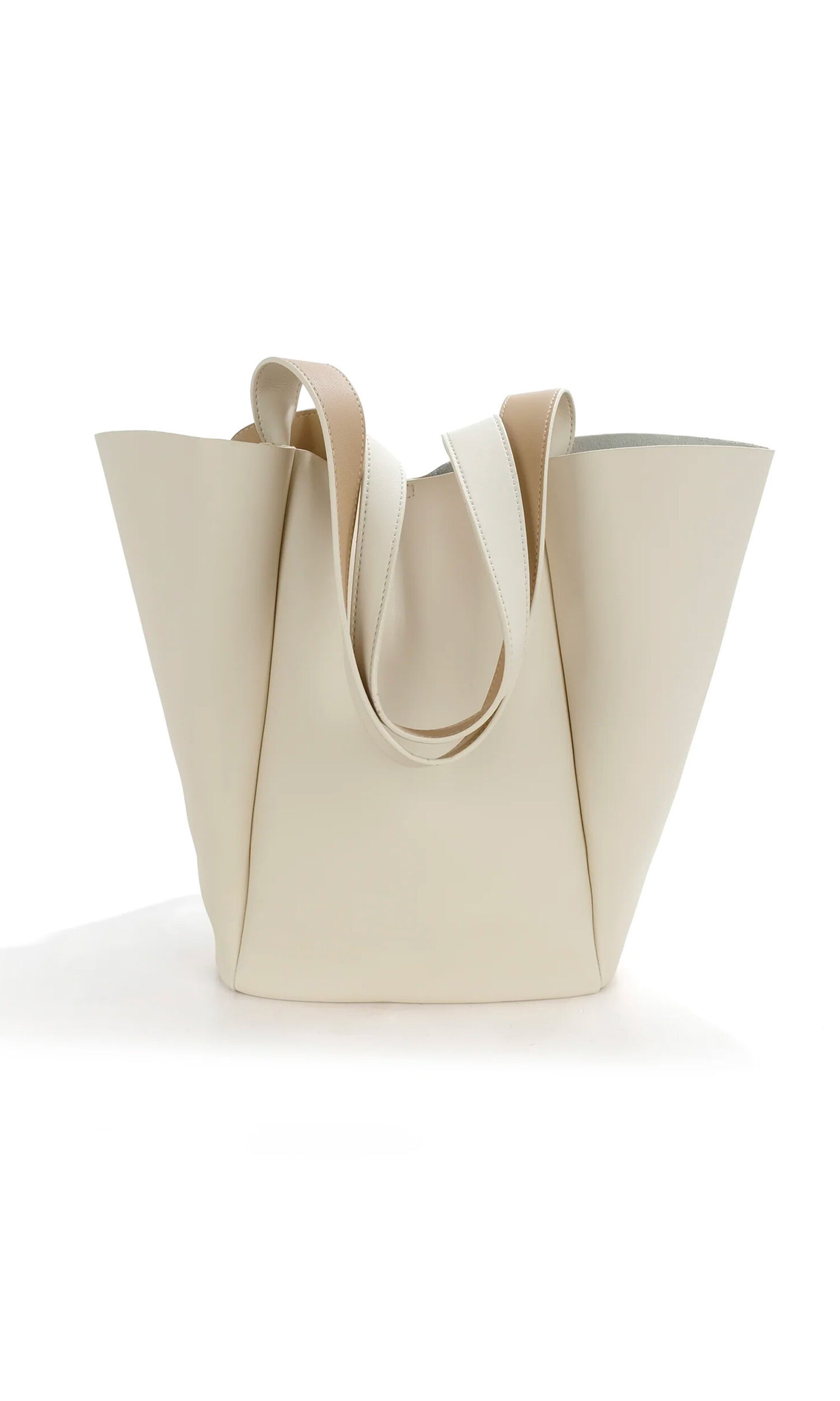 Unlined Vegan Leather Tote Image 3