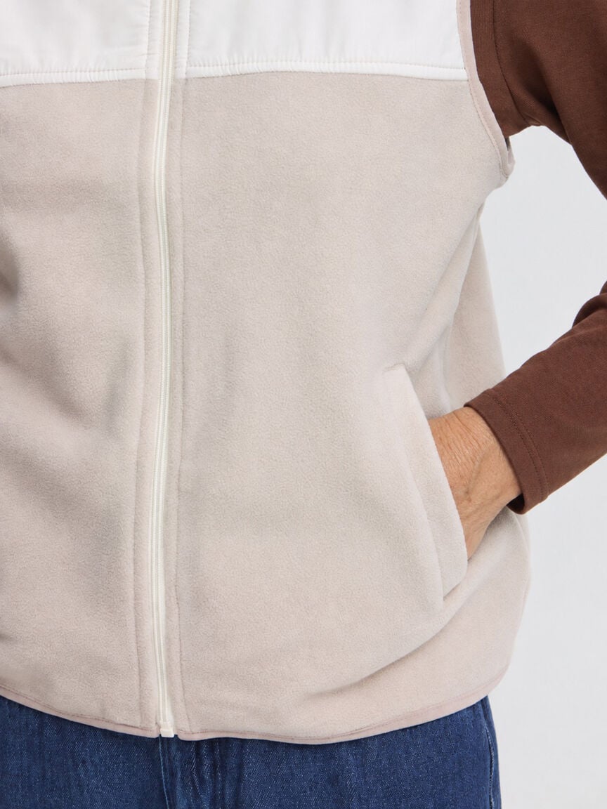 Cream Fleece Vest