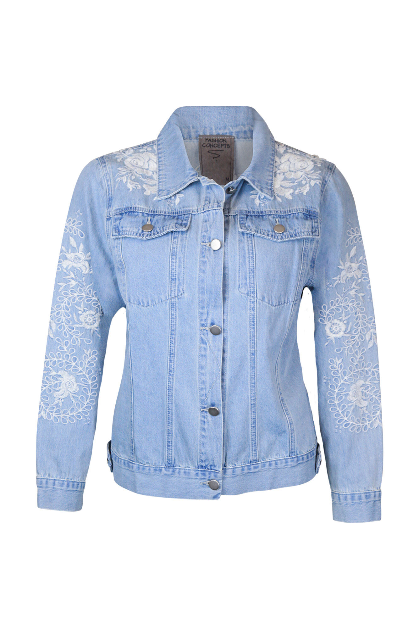 Embroidered Denim Jacket Image 1