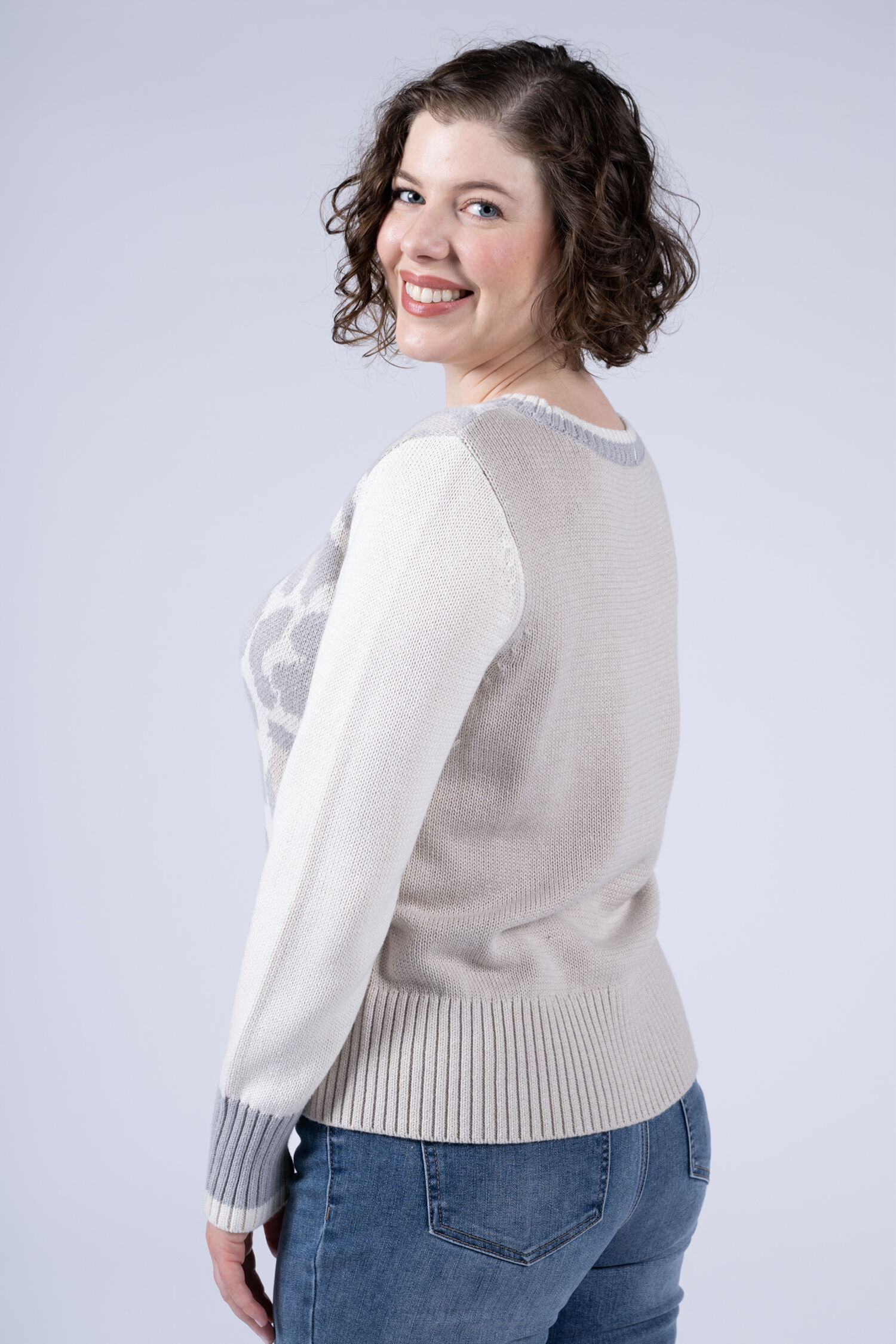 Leopard Print Color Block Sweater Image 2