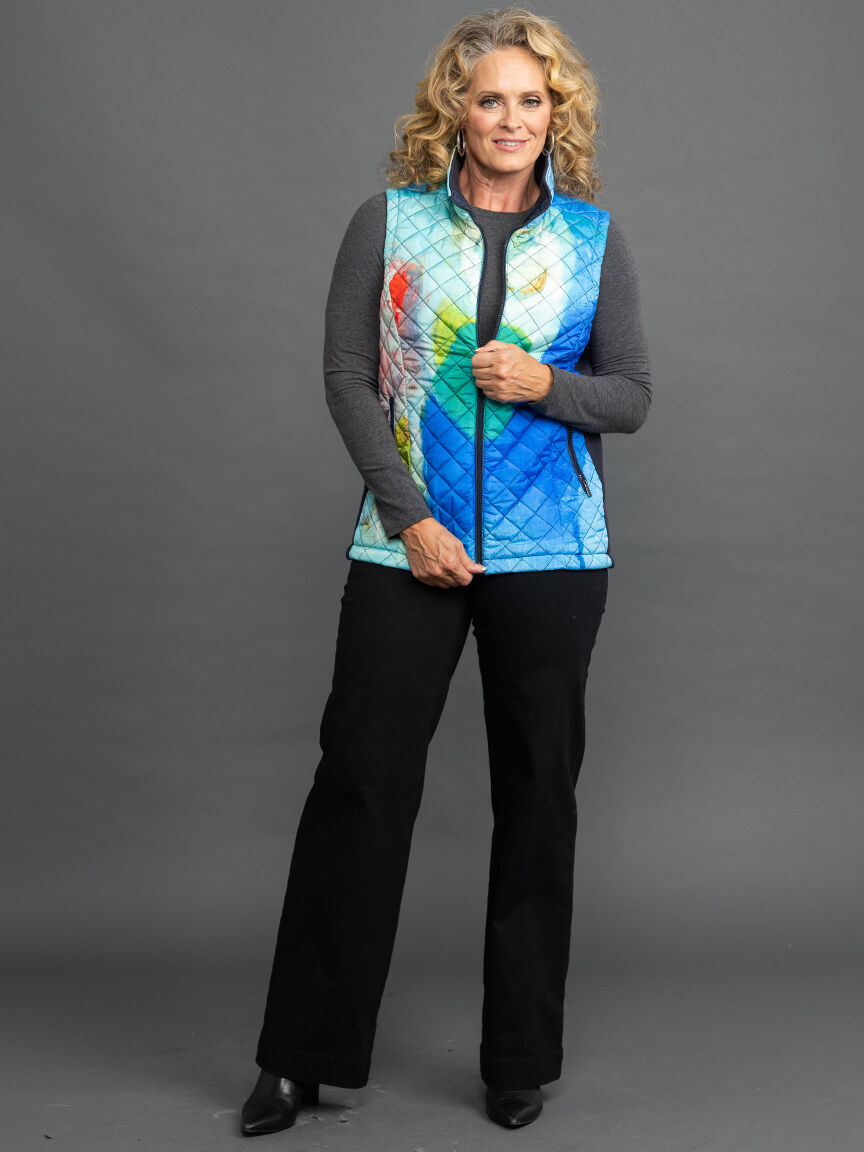 Art Print Outerwear Vest  Image 1