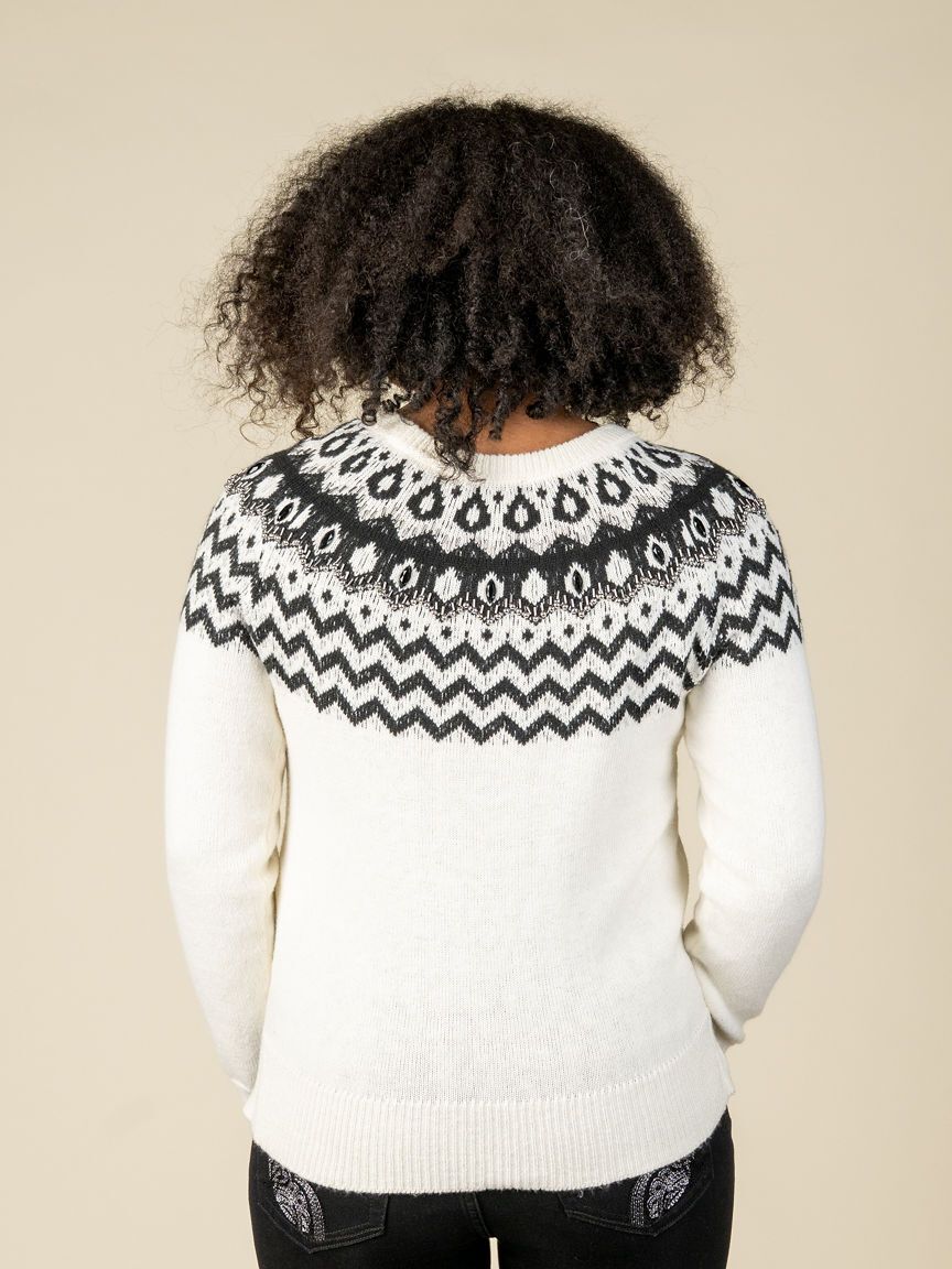 Long Sleeve Sweater With Beaded Details