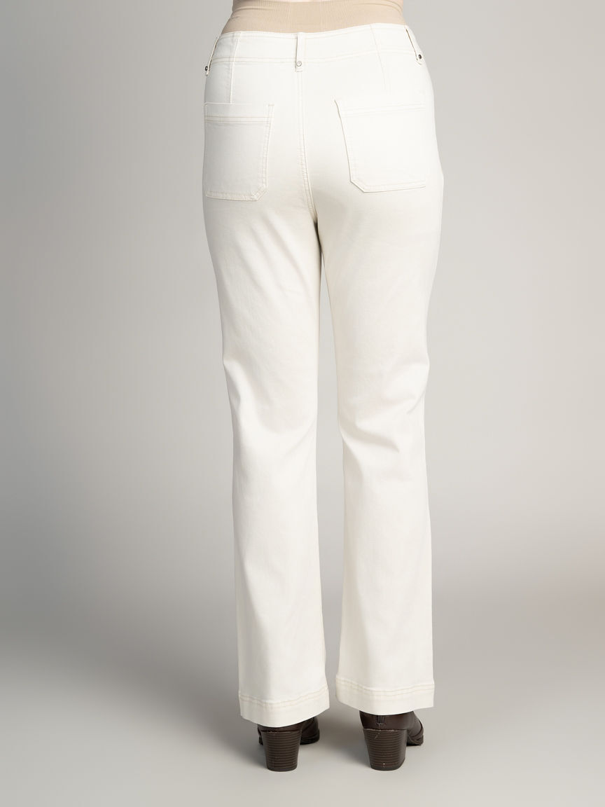 Stretch Denim Micro Flare Pants