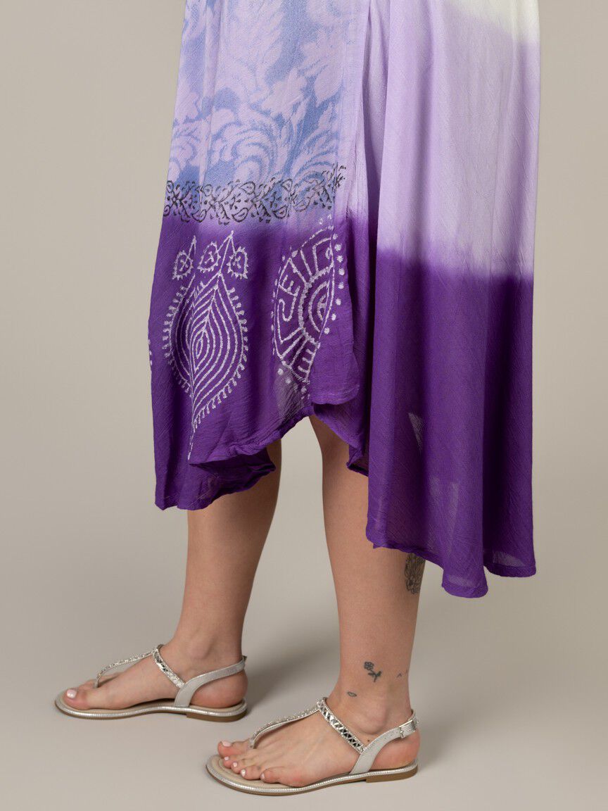 Short Sleeve Tie Dye Dress