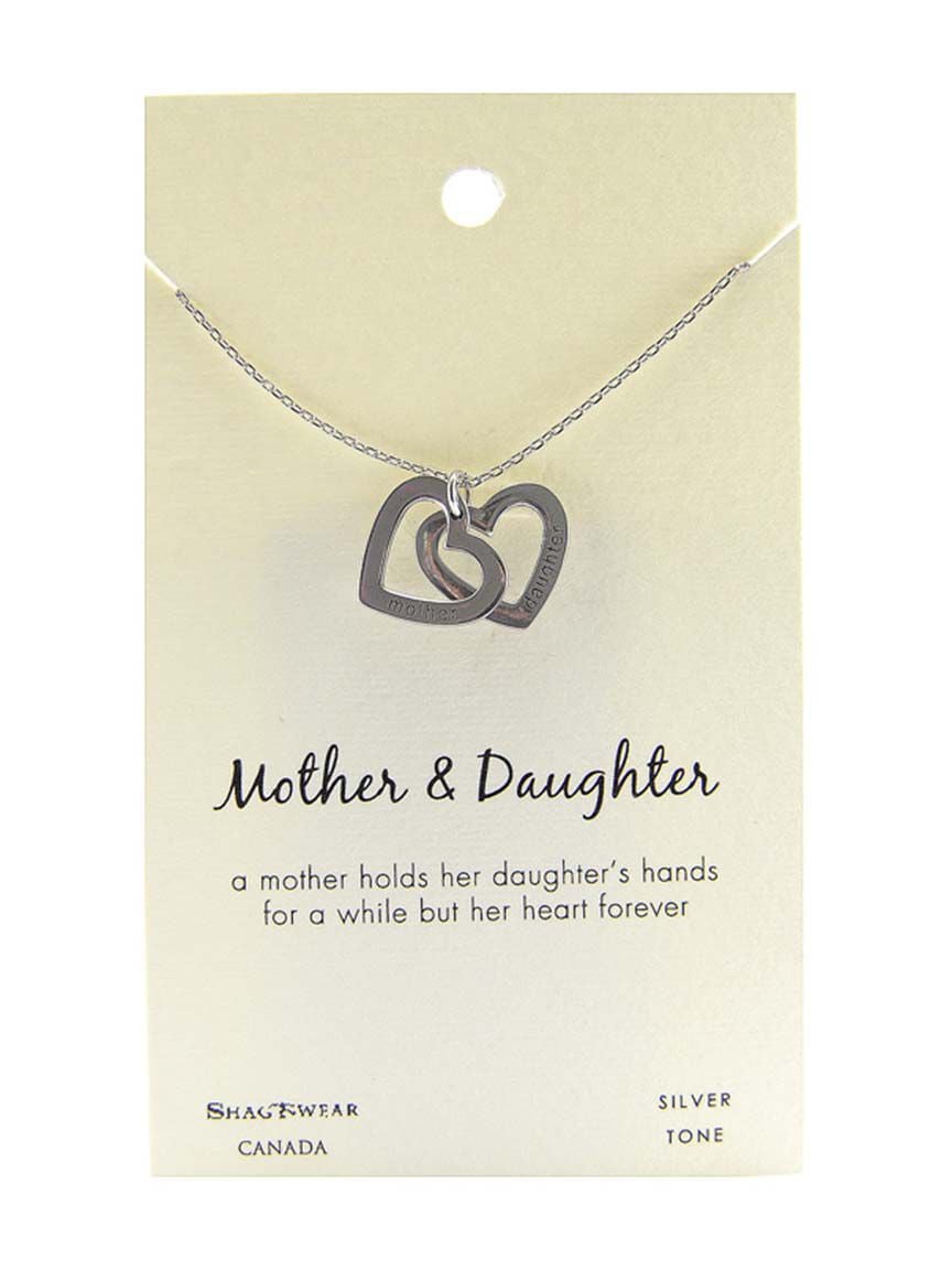 Engraved Mother Daughter Pendant Necklace