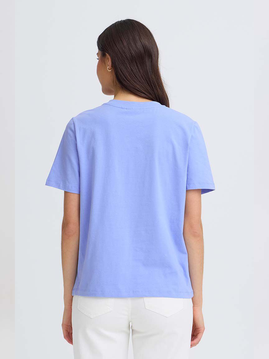 Short Sleeve V-Neck Cotton Shirt