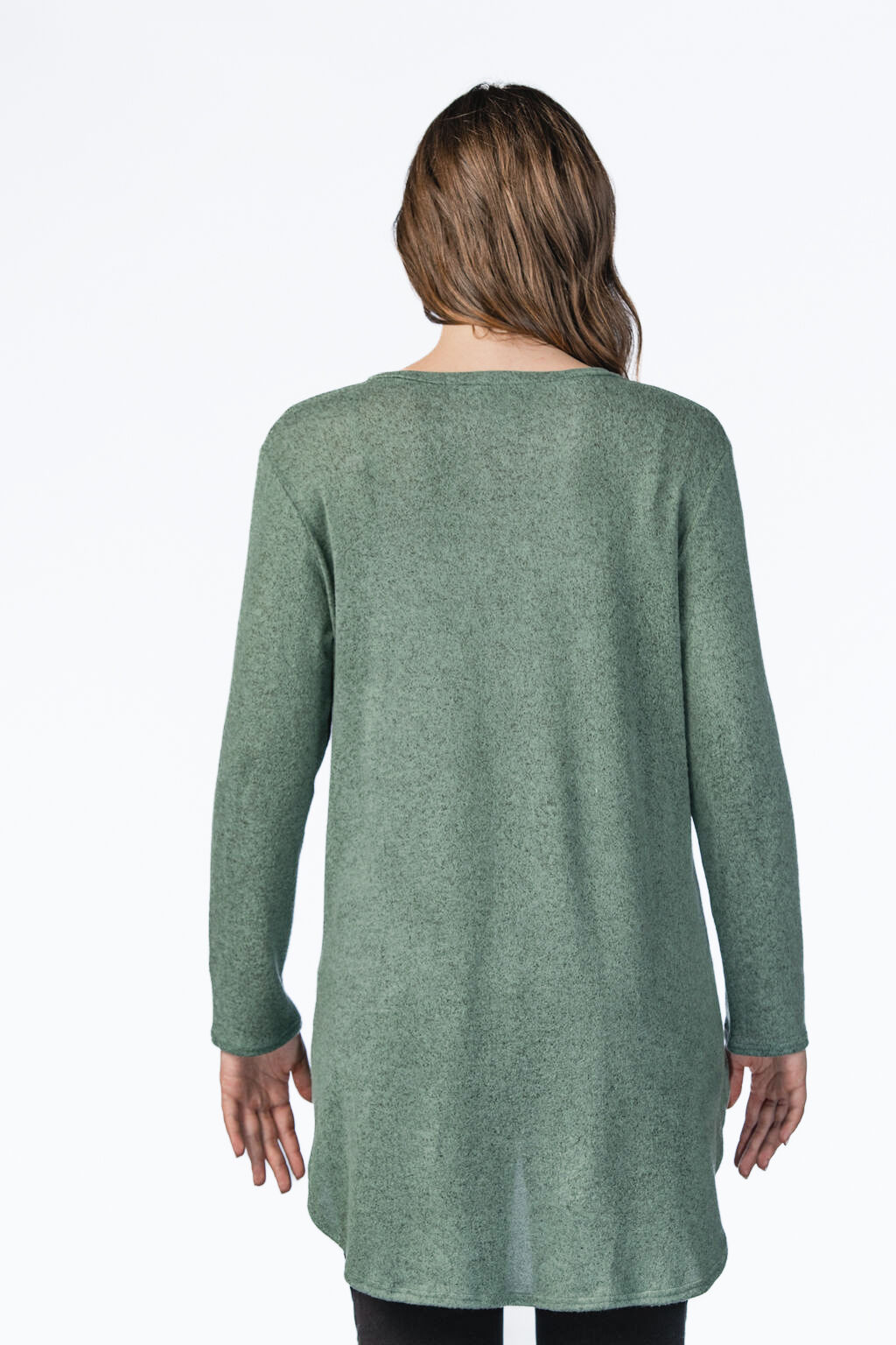 Hi-Lo Solid Tunic Top Image 2