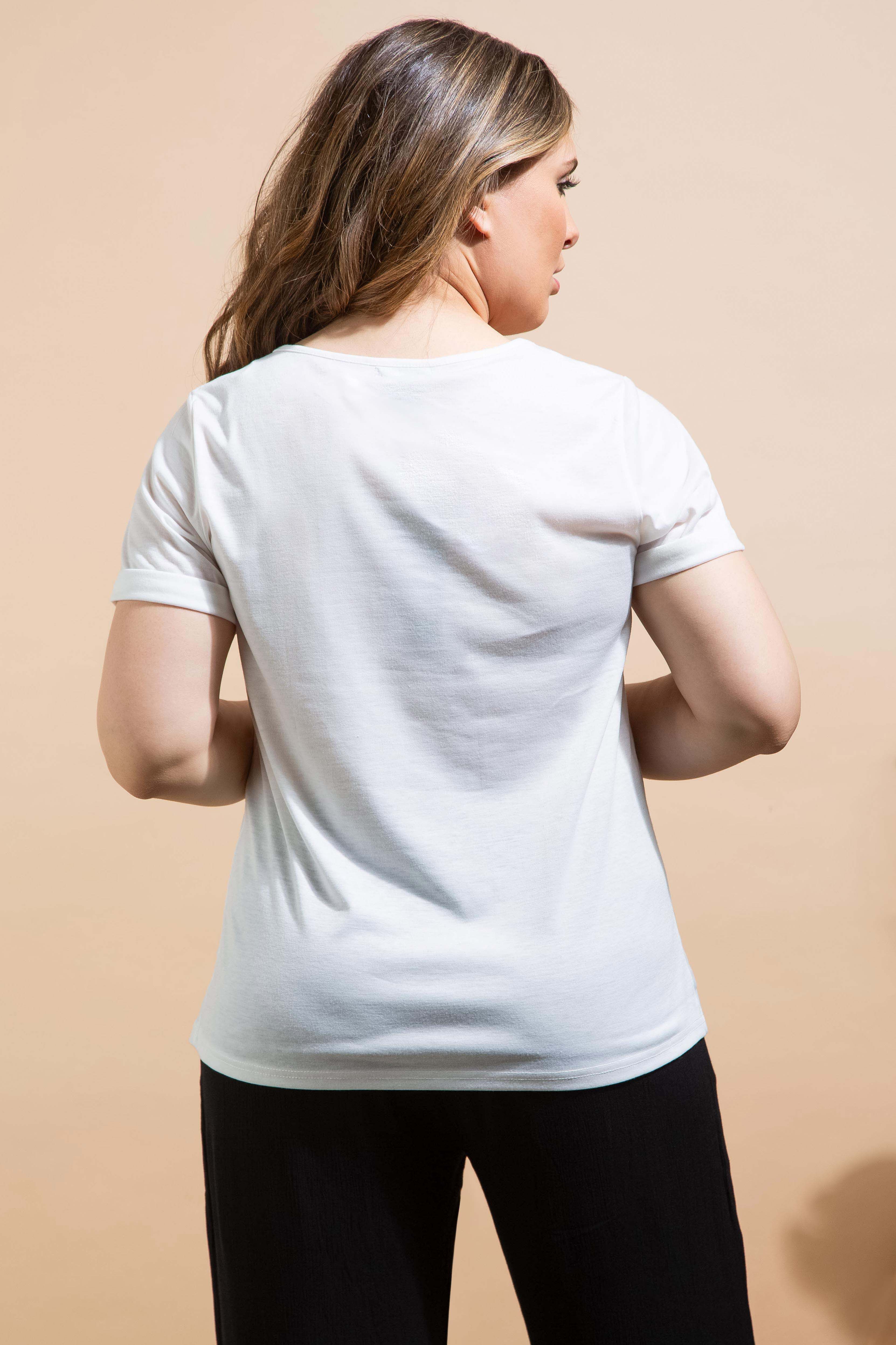 Short Sleeve Button Front Top Image 4