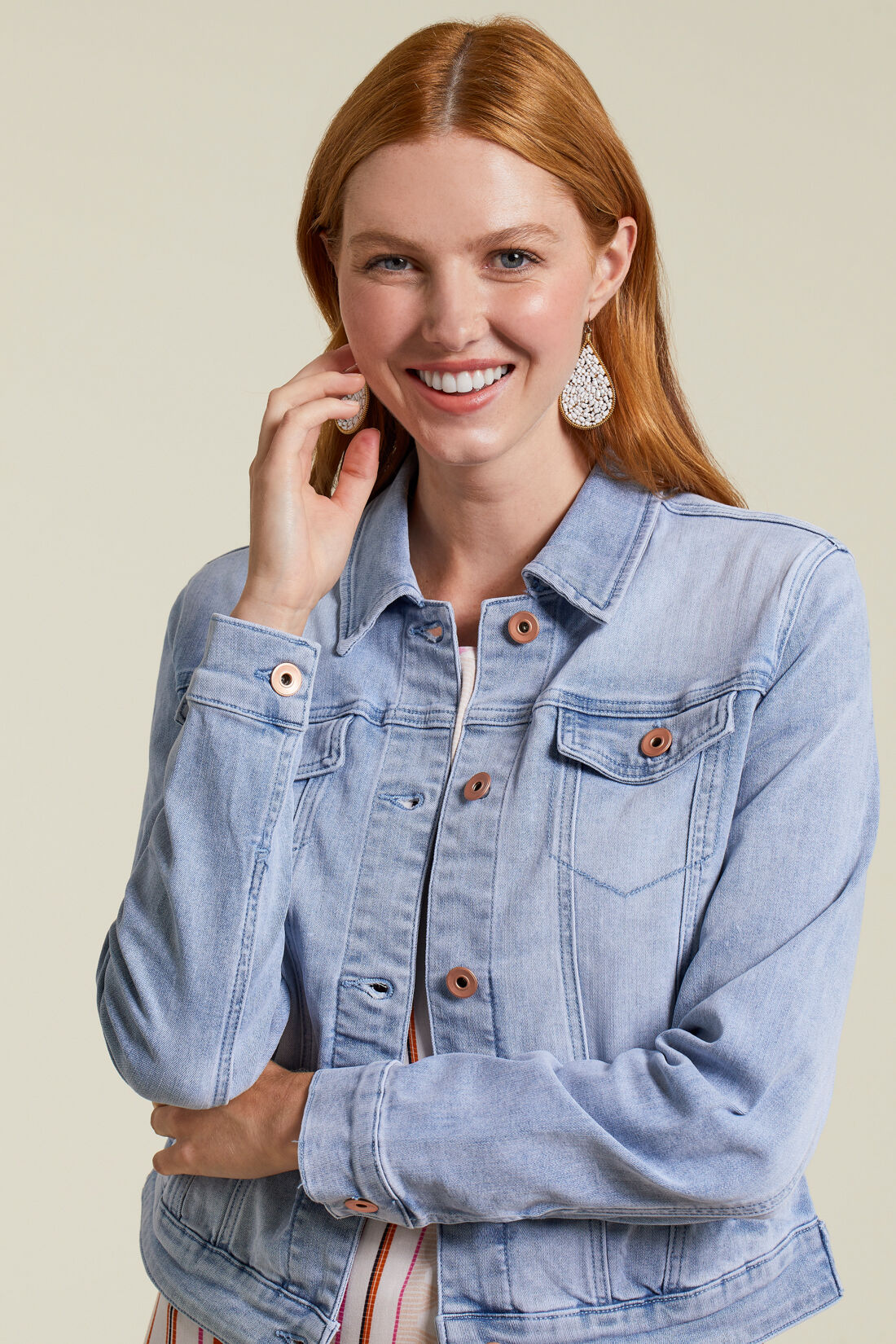 Soft Stretch Denim Jacket Image 1