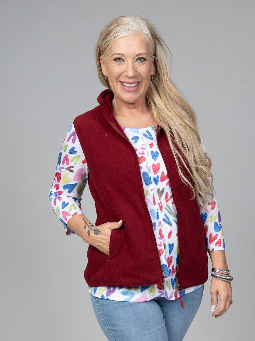 Fleece Zip-Up Vest Image 1