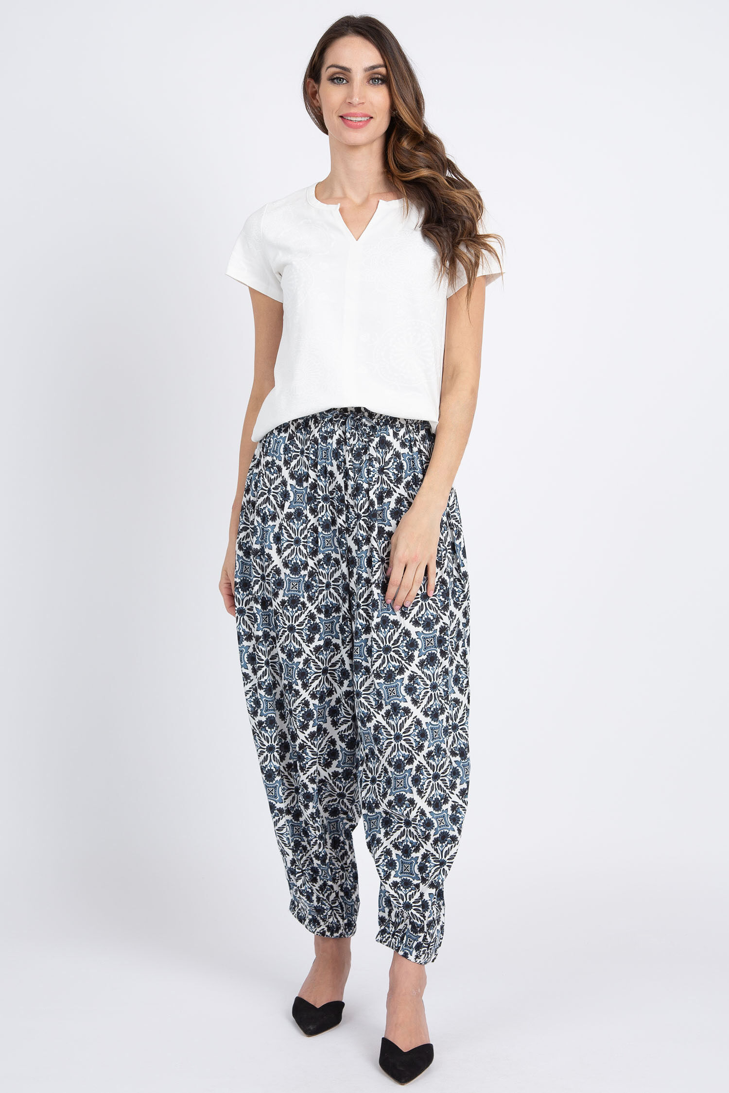 Notched Neck Mandala Tee Image 5