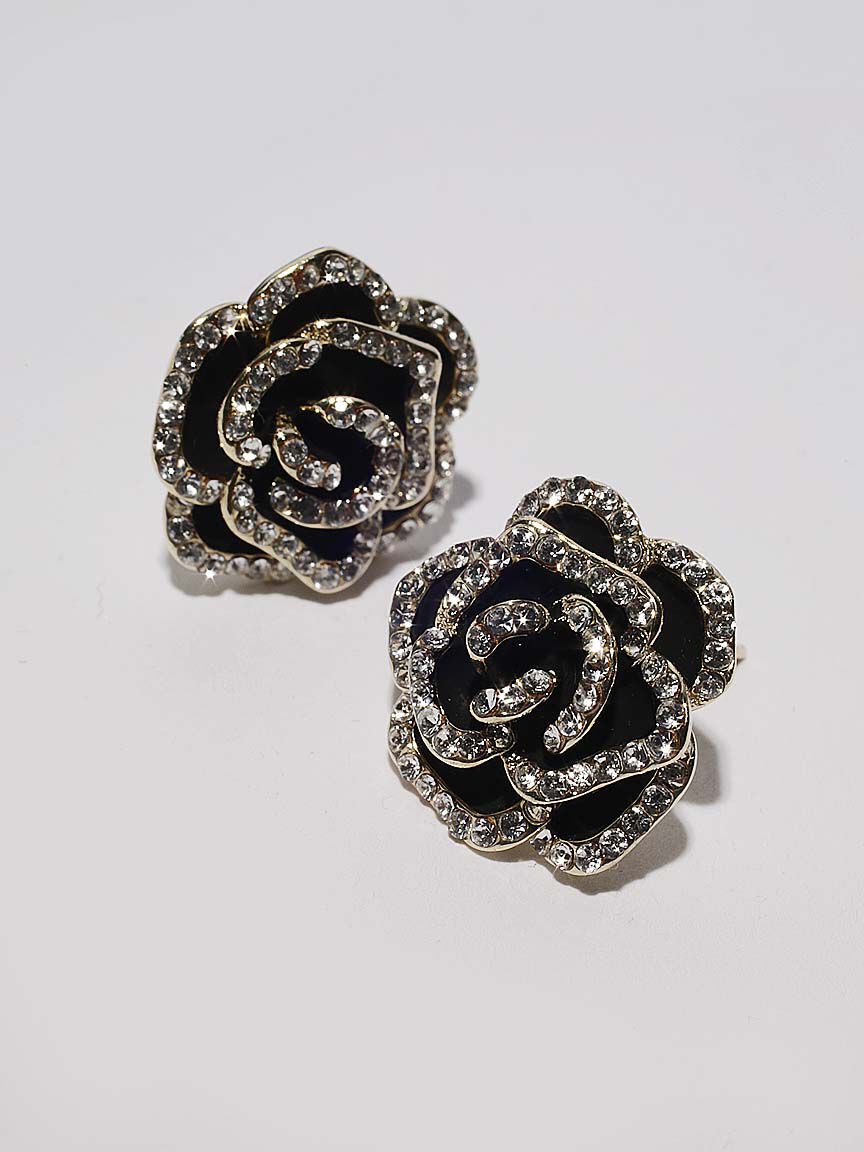 Rose Stud Earrings Image 1