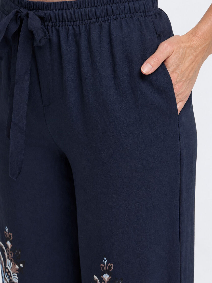 Pull-On Paisley Print Pants Image 5