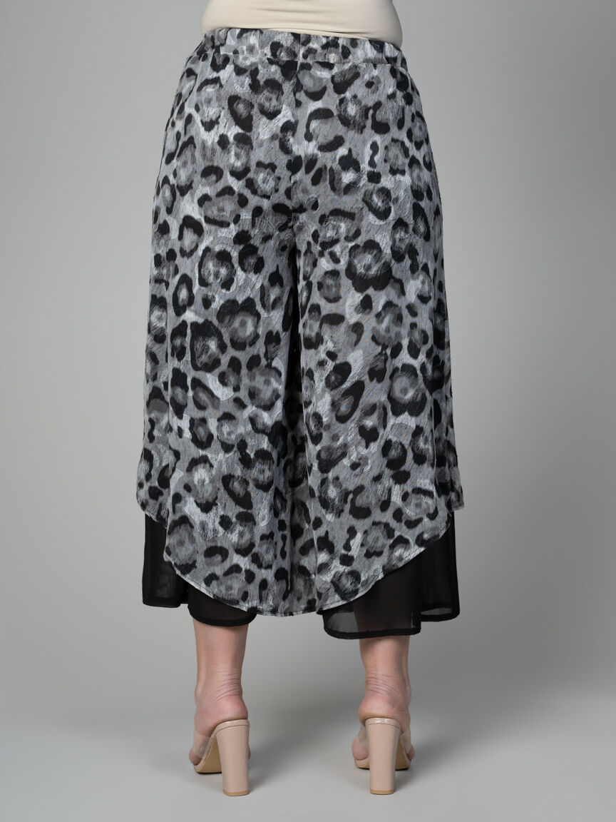 Layered Lightweight Elastic Waist Pant