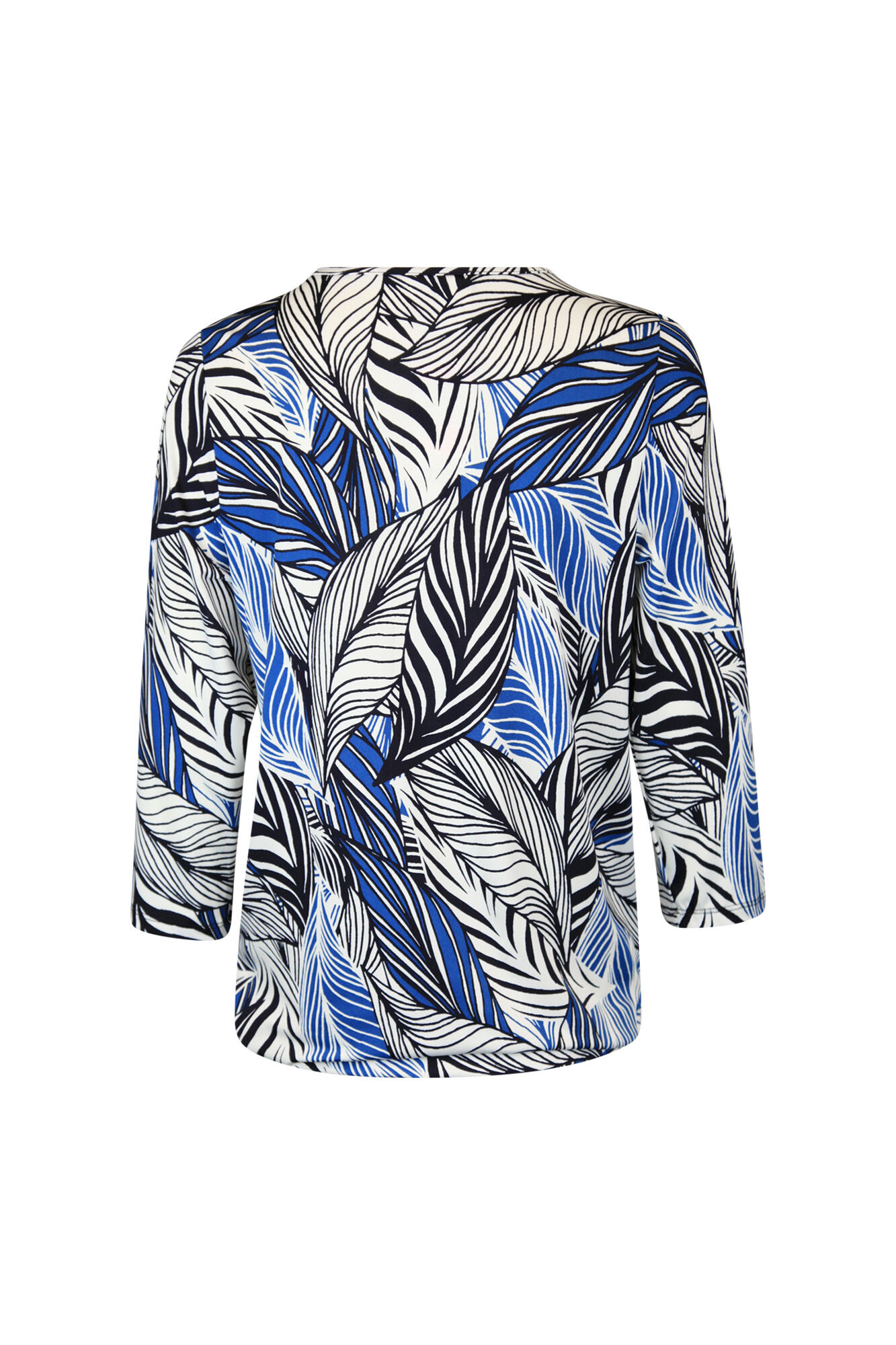 Keyhole Neckline Blouse Elastic Waist Image 2