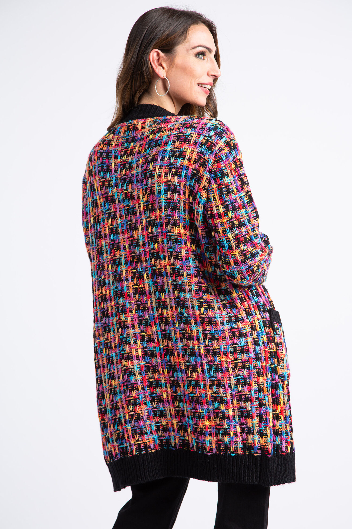 Multi-Color Knit Cardigan Image 3