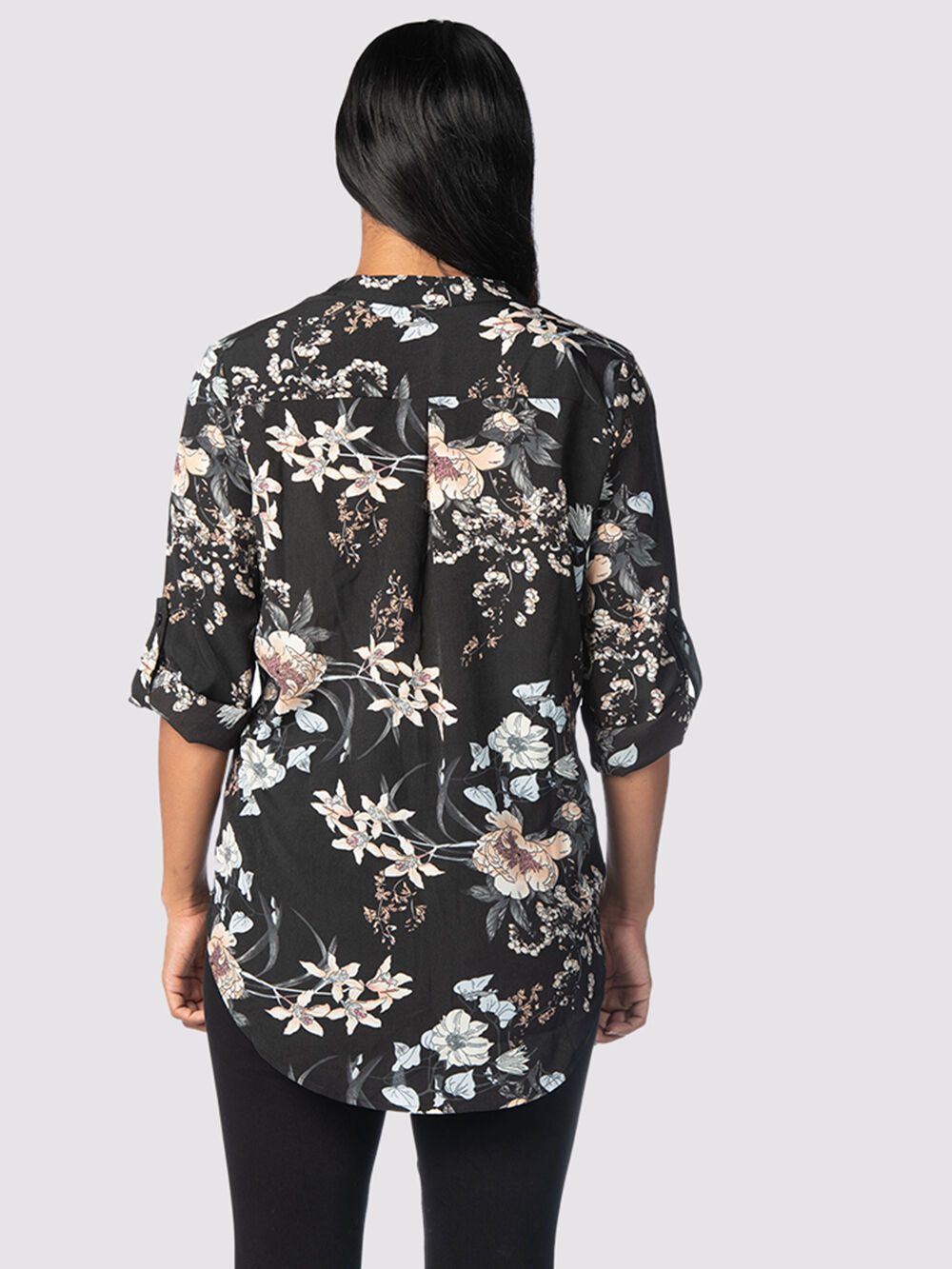 Black Base Botanical Blouse Image 2