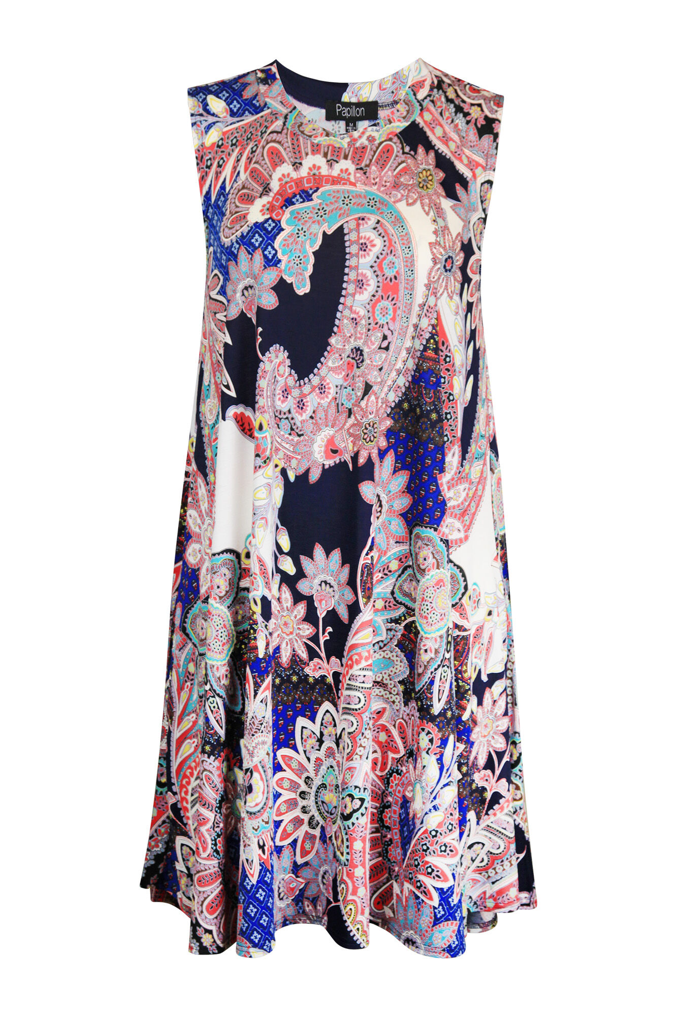 Sleeveless Paisley Swing Dress Image 2