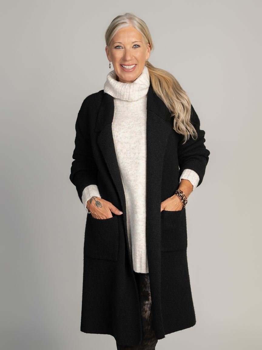 Knit Lapel Layering Coatigan