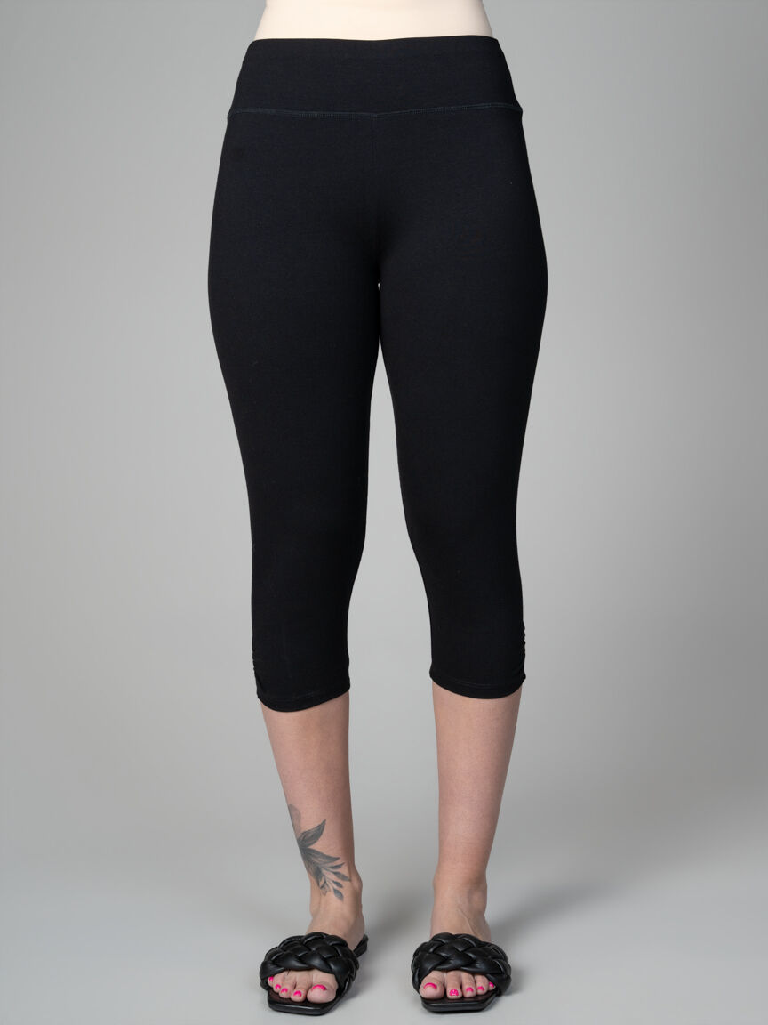 Capri Leggings With Runching Image 1
