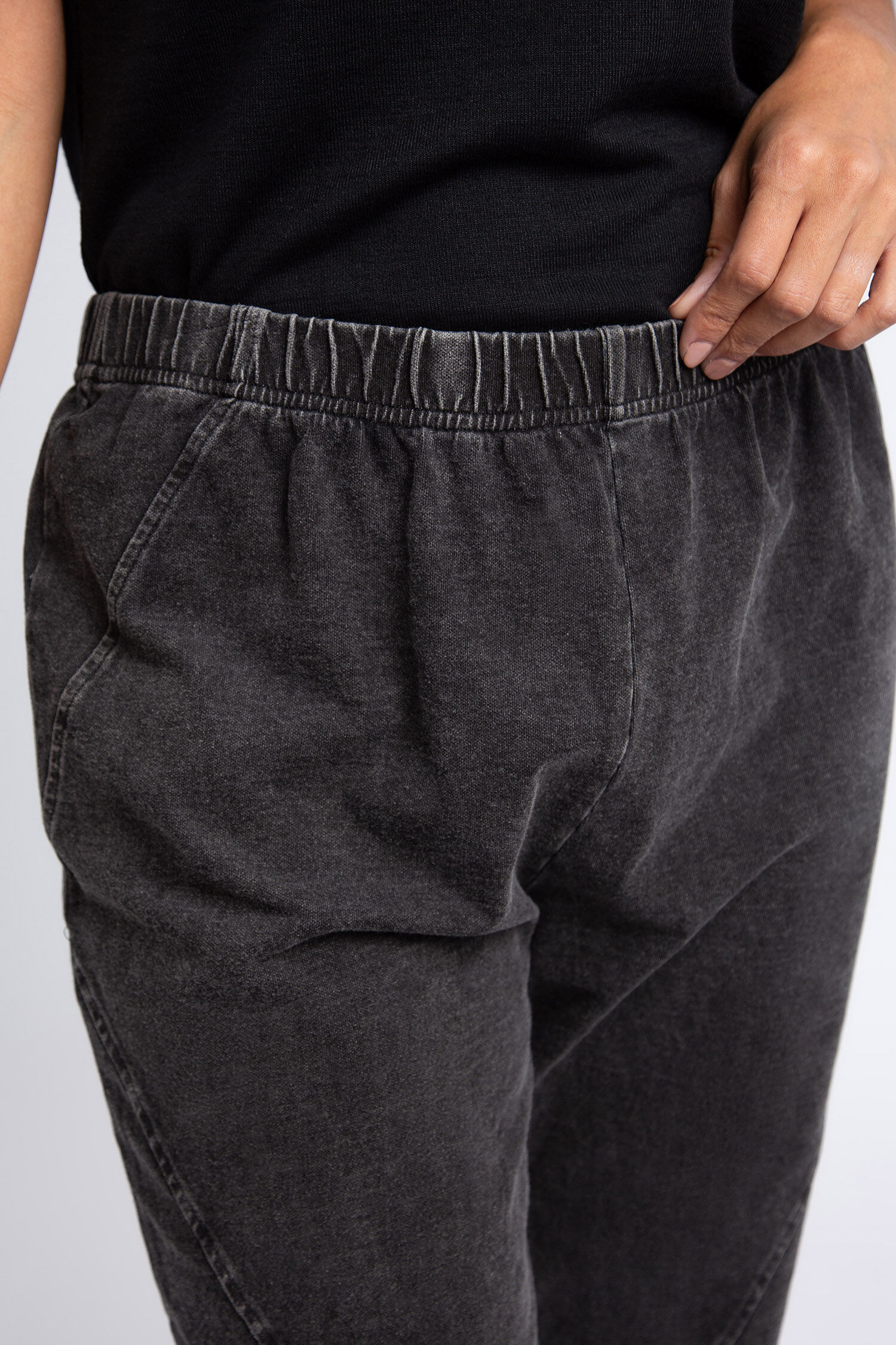 Distressed Denim Pull-On Pant Image 4