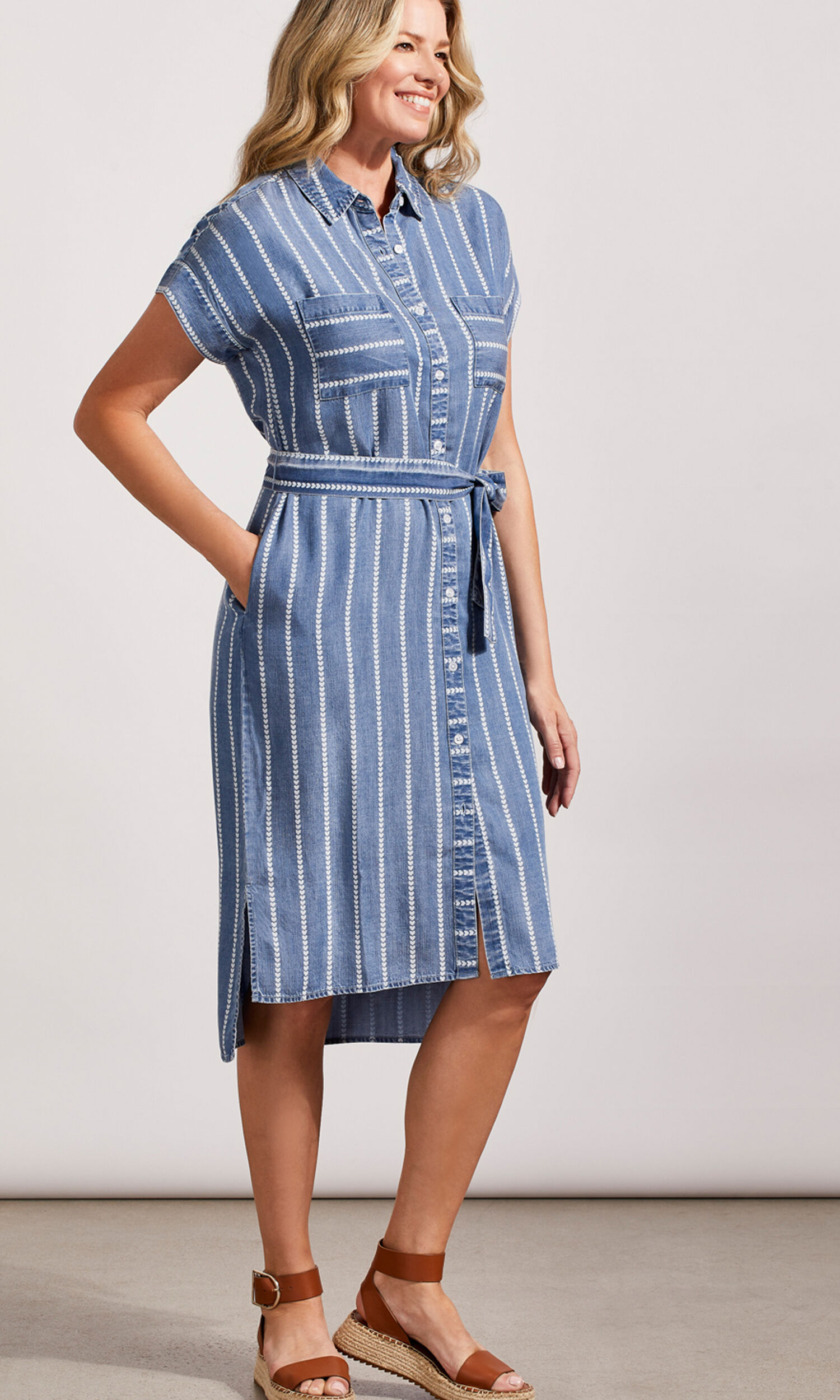 Tencel Shirt Dress w/ Hearts Image 1